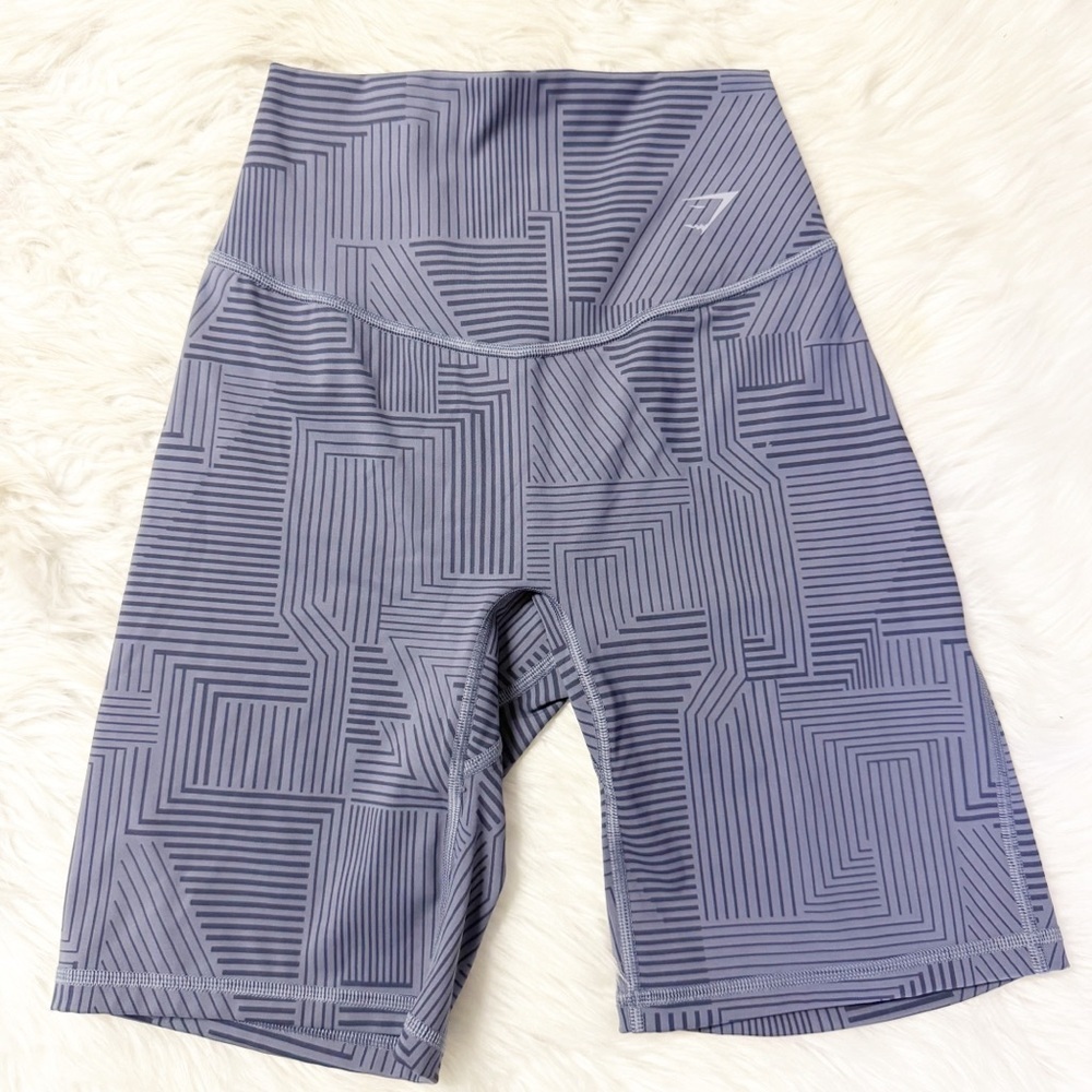 Gymshark Elevate Cycling Shorts – Gray Pattern – Size XS (No Tag)